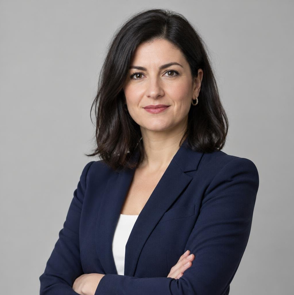 Portrait of a smiling businesswoman in a blazer